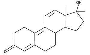 Молекулна структура на Methyltrienolone Metribolone R1881